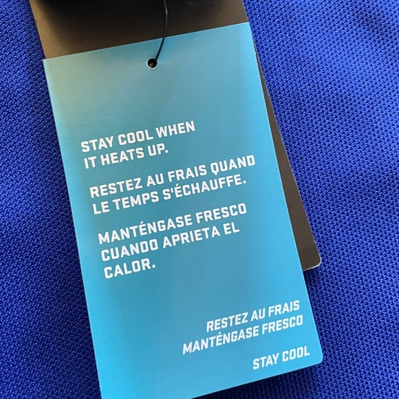 NIKE LOS ANGELES RAMS Mens Medium Polo Shirt Blue Short Sleeve Dri Fit NWT - Picture 12 of 14